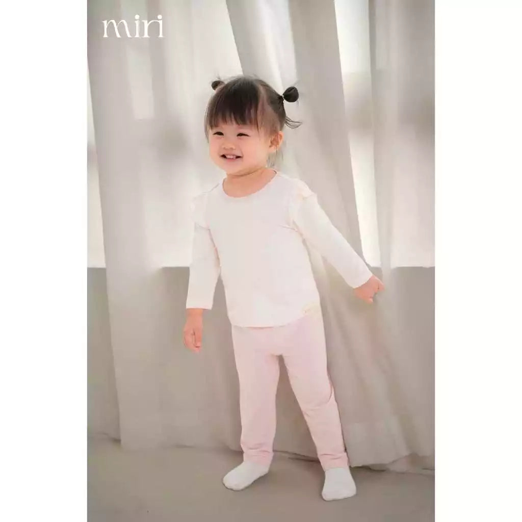 Bộ dài MIRI cho bé gái chui đầu tay bèo chất liệu rayon bamboo mềm nhẹ thoáng khí