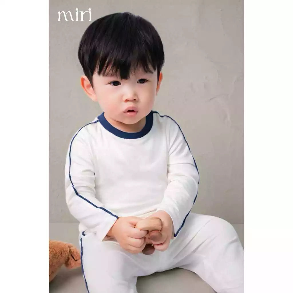 Bộ dài MIRI cho bé phối lé chất liệu rayon bamboo cao cấp mềm mại thoáng mát co giãn