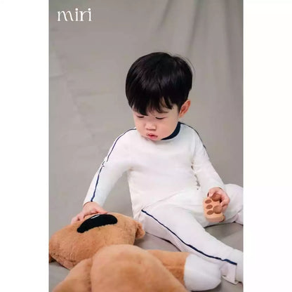 Bộ dài MIRI cho bé phối lé chất liệu rayon bamboo cao cấp mềm mại thoáng mát co giãn