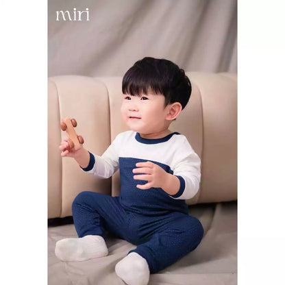 Bộ dài MIRI cho bé tay phối ngực chất liệu rayon bamboo cao cấp mềm mại thoáng mát co giãn